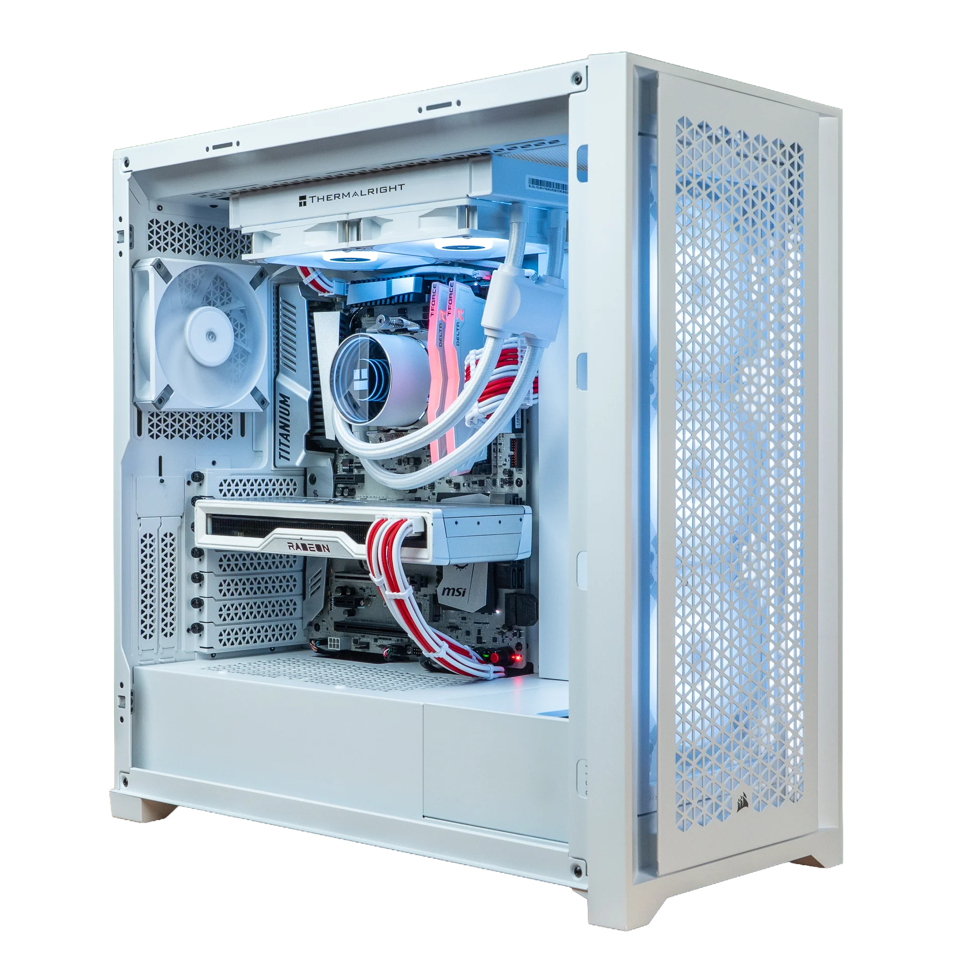 Mid Range White/Red Gaming PC